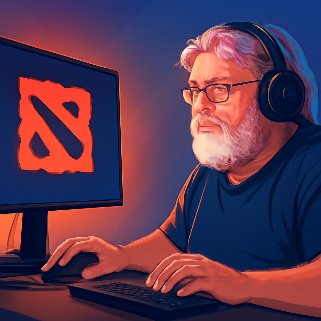 Gabe Newell: The Lifelong Dota 2 Fan Still Grinding in His 60s