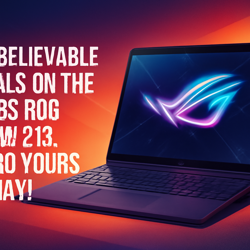 Unbelievable Deals on the Asus ROG Flow Z13: Grab Yours Today!