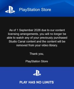 Digital Rights Nightmare? PlayStation Pulls Purchased Films From Accounts
