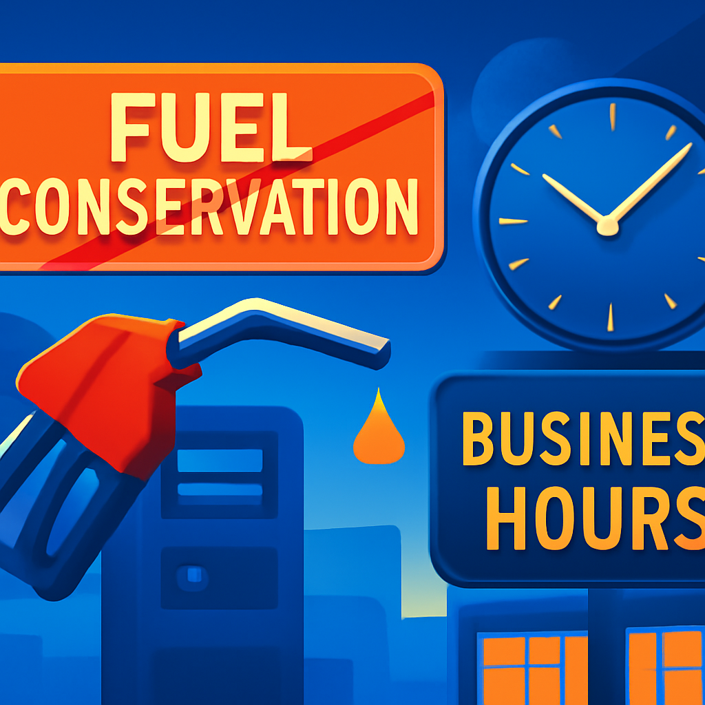 Fuel Conservation Measures Lifted, Business Hours Stay the Same