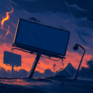 Storm Causes Billboard Chaos: CBTL Faces Fine After Incident in Gujrat