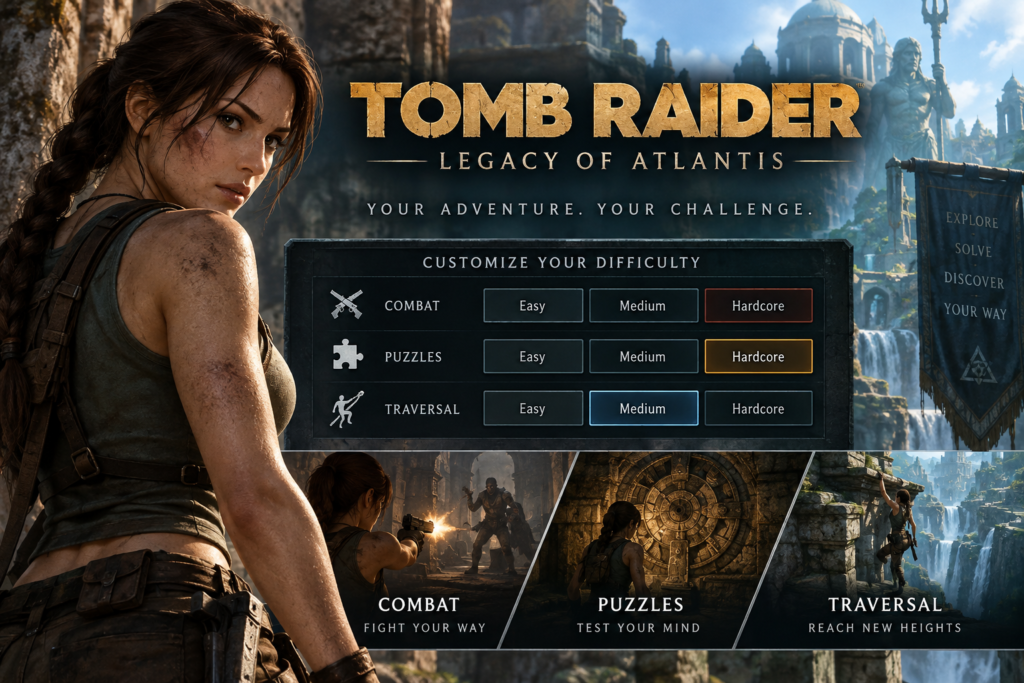 Tomb Raider: Legacy of Atlantis Will Let Players Customize Combat, Puzzle and Traversal Difficulty Separately